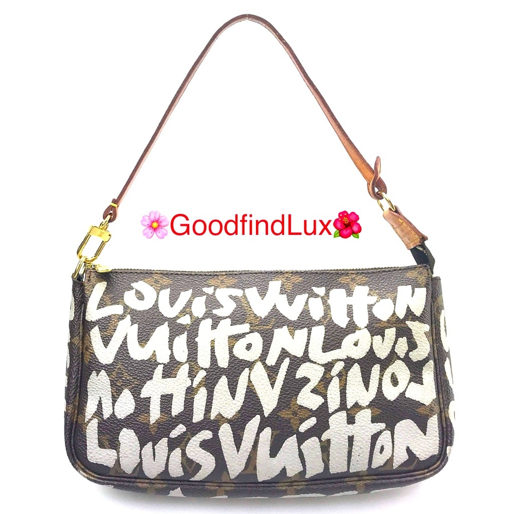 LOUIS VUITTON Monogramm graffiti pochette in Brown Monogram Canvass